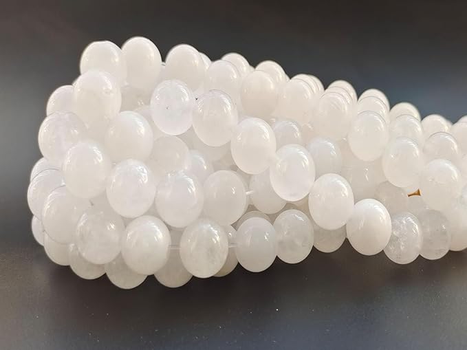 Stone Beads 10mm 60pcs White Jade Beads Round Loose Gemstones Beads - Image 4