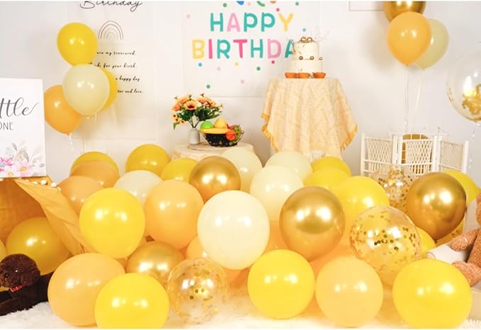 Paready Yellow and Gold Balloon Set - Image 2