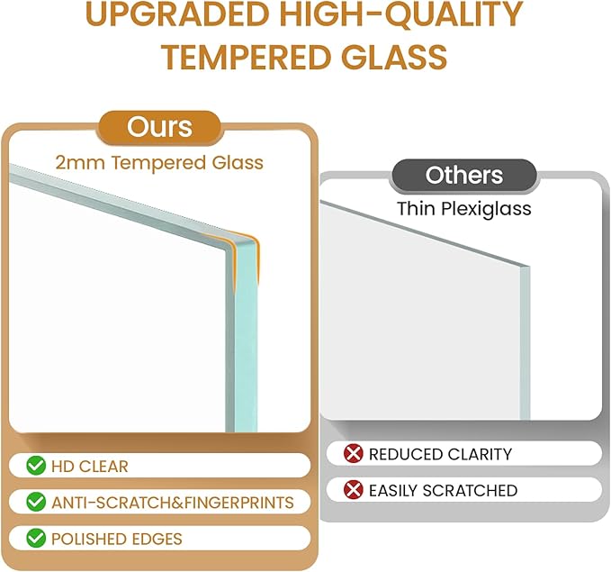 5x8 Aluminum Metal Picture Frame, Tempered Glass Gold Photo Frame 5x8 - Image 3