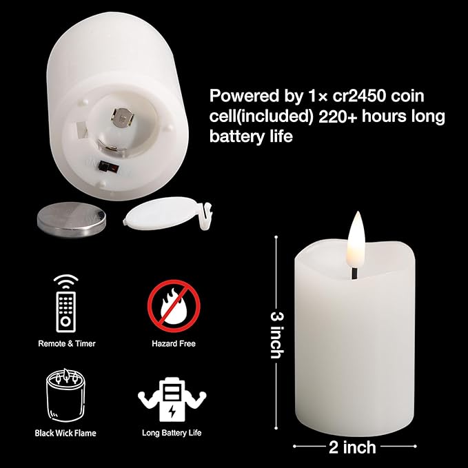 Eywamage White Flameless Votive Candles - Image 2