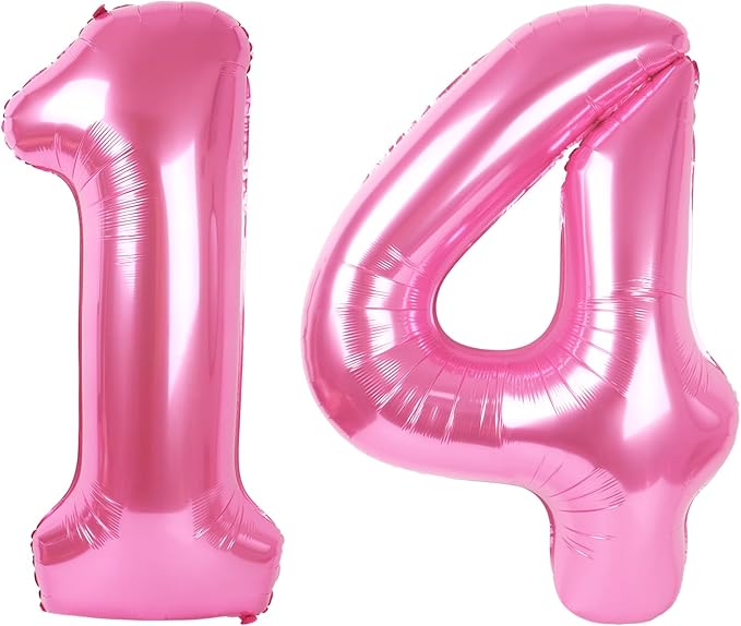 number pink 14 balloon by Upgesy