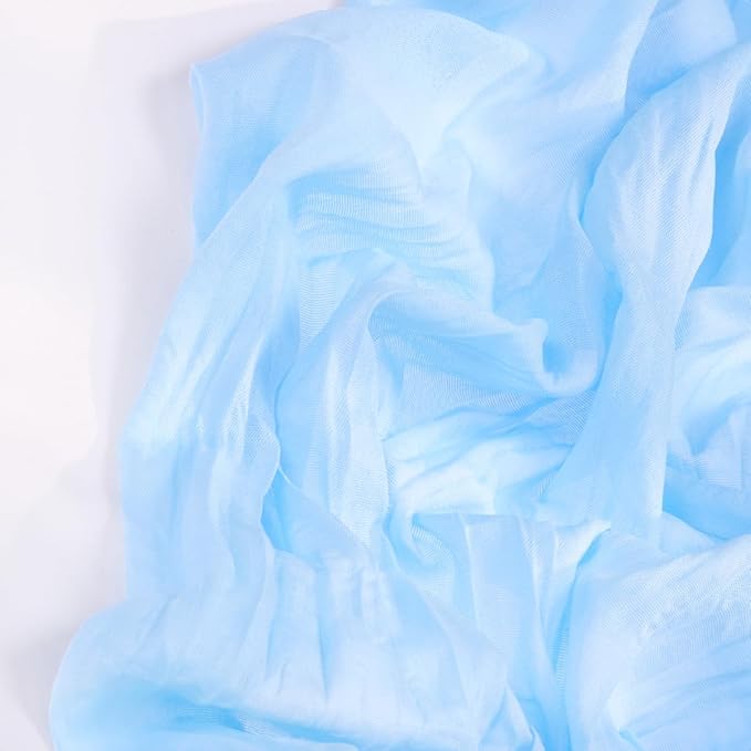 Baby Blue Cheesecloth Table Runner 12 Pack Fall Table Runners Boho Gauze 120 - Image 3