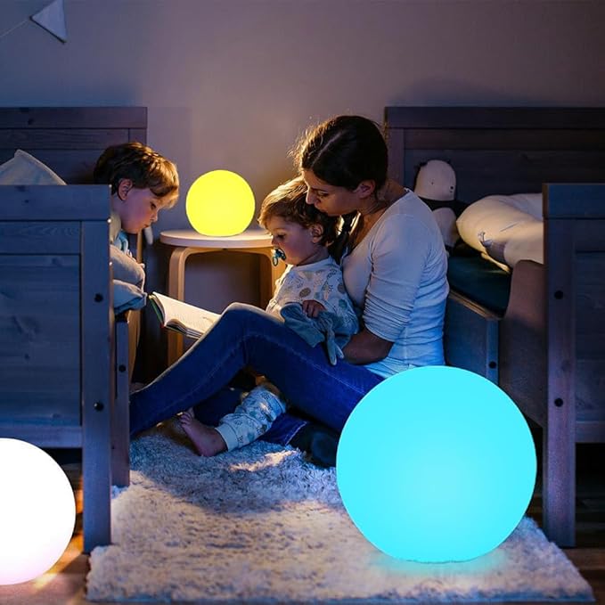 16-inch LED Globe Orb Light, Rechargeable Glowing Ball Light w/Remote, Dimmable - Image 2