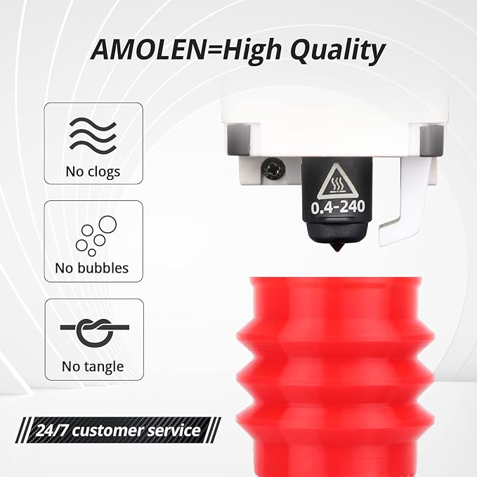 AMOLEN TPU 3D Printer Filament 1.75mm, Flexible Soft TPU 3D Printing Filament - Image 6