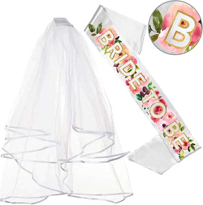 Floral Bride to Be Sash - Image 2