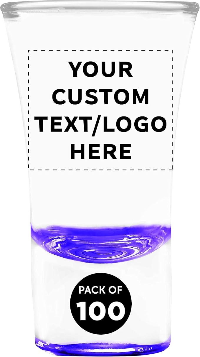 Custom 2 oz. Lord Shooter Etched Shot Glasses, 100 pack, Personalized Text by DISCOUNTPROMOS
