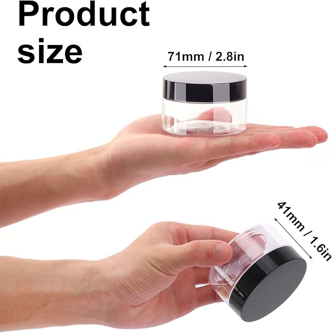 96 Packs 3.5 OZ Transparent Plastic Jars - Image 2