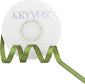Olive Green Satin Ribbon 1/4 inch X Continuous 25 Yards, Single Face Polyester by Kryvusribbon