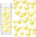 100PCS Light Yellow Faux Pearls Beads by ZEBMOON