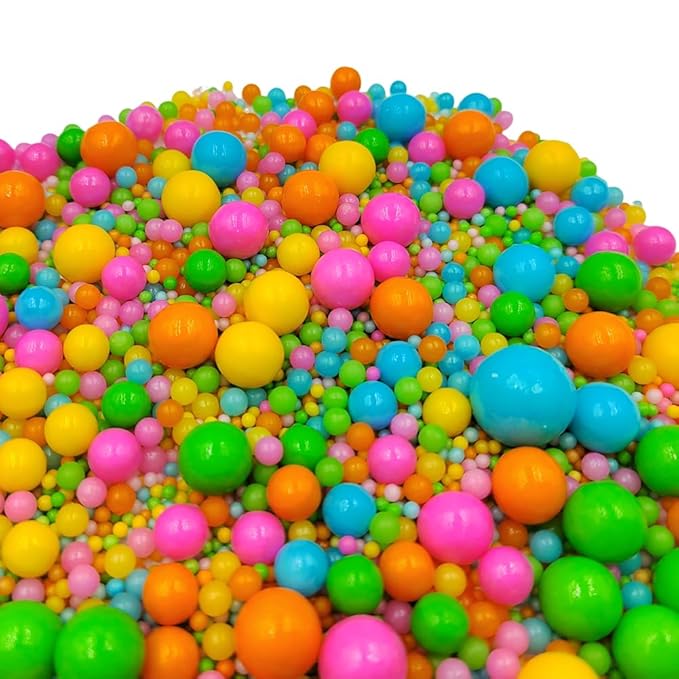 Edible Pearl Sugar Sprinkles Rainbow Candy Mixing Size Baking Edible Cake - Image 5