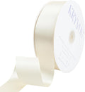 Beige Satin Ribbon 1-1/2 inch X Continuous 100 Yards, Single Face Polyester by Kryvusribbon