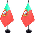 Portugal Desk Flag 12" Solid Pole Deluxe Set Portuguese Flags Banner Mini Small by Unknown