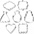 Wedding Cookie Cutter Set-7 Piece-3 Inches-Heart, Diamond Ring, Wedding Cake by Maykito