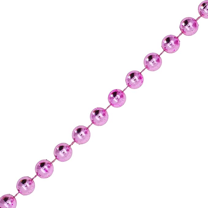 Mandala Crafts 10mm Faux Pink Pearl Beads Roll - Image 2