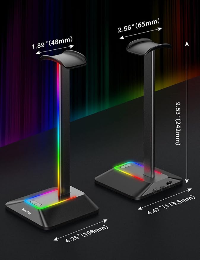 New bee RGB Headphone Stand - Image 5
