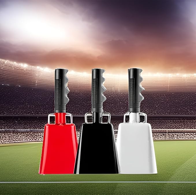 Steel Cowbell with Handle 8 Inch Cow Bells Noise Makers, 2 Pack Large Cowbells - Image 9
