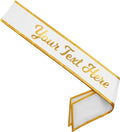 Personalized Double-Layered Sash White Sash by PartytoBe