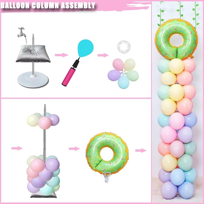 Balloon Column Stand Set of 2, Adjustable 7 Feet Ballon Arch Stands - Image 5