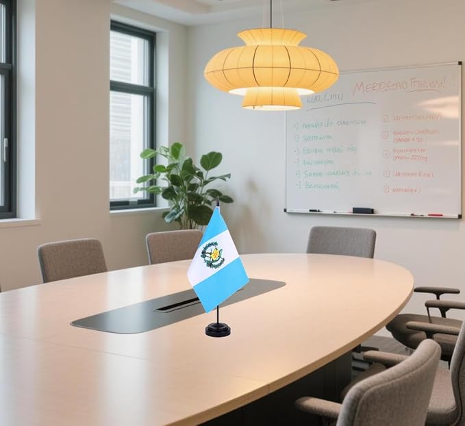 Guatemala Desk Flag 12" Solid Pole Deluxe Set Guatemalan Flags Banner Mini - Image 6