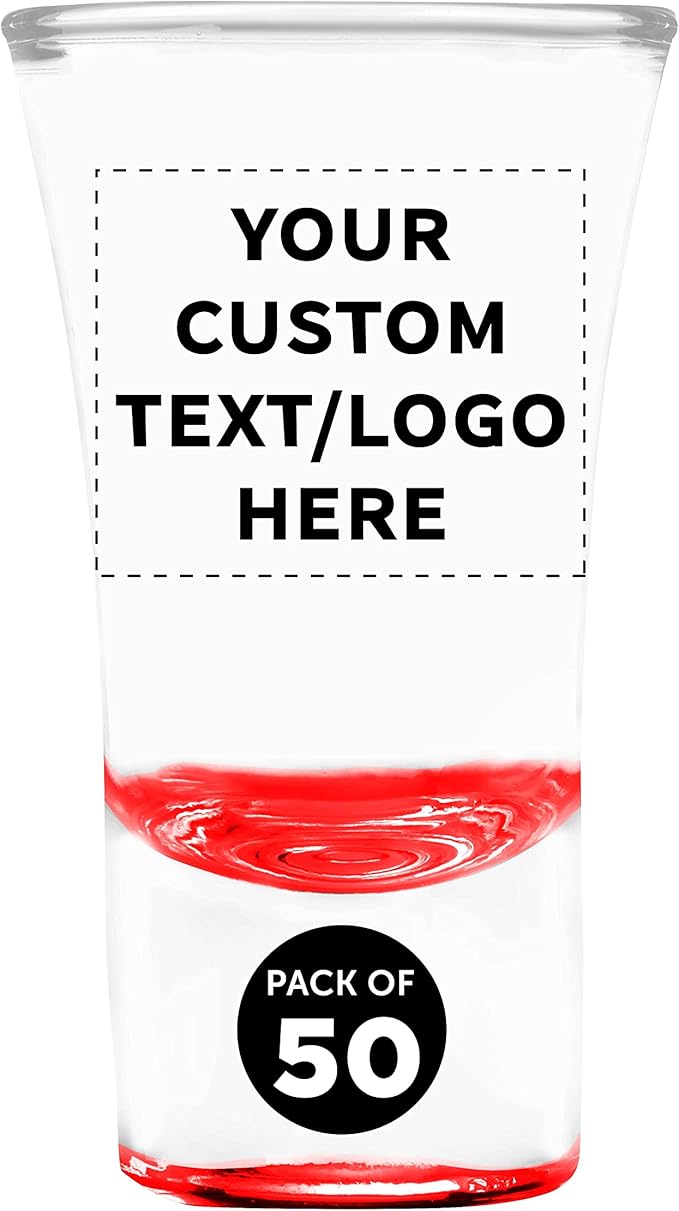 Custom 2 oz. Lord Shooter Etched Shot Glasses, 50 pack, Personalized Text by DISCOUNTPROMOS