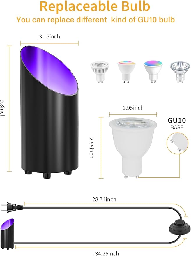 ZUCKEO RGB Floor Can Lights Indoor Spotlight LED Uplighting, 5W Indoor Color - Image 5