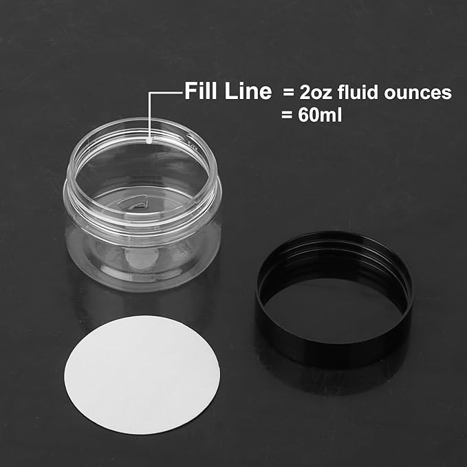 110 Packs 2 OZ Transparent Plastic Jars - Image 3