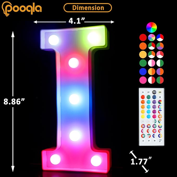 Pooqla Colorful Light Up Letters - Image 7
