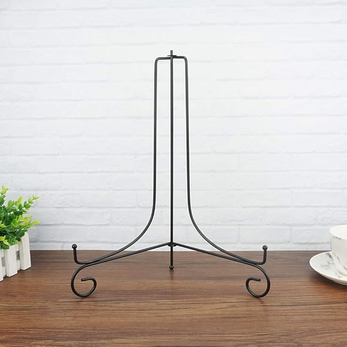 Iron Display Stand Large Black Iron Easel Plate Display Photo Holder Stand - Image 3