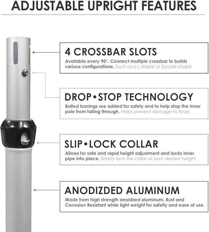 Portable Pipe and Drape Heavy Duty Backdrop Stand, ADJ Metal Frame and Heavy - Image 3