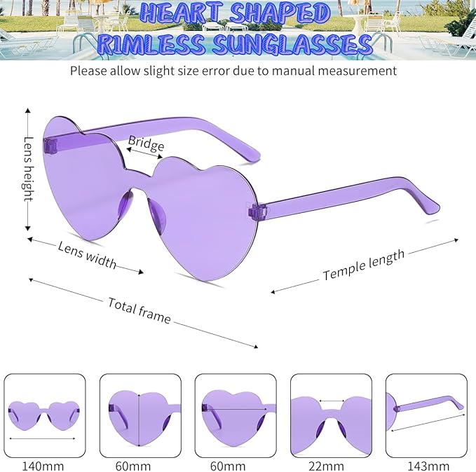 12/20/24 Pairs Heart Sunglasses - Image 2