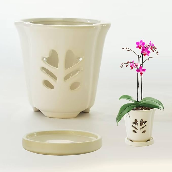 Ceramic Orchid Pot 4 Inch, Orchid Pots by pavtner