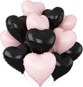 Black and Pink Heart Balloons by Adorely