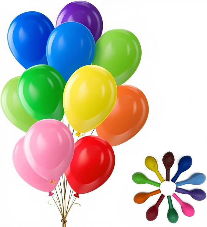 100 Pack Balloons, 12 inch Balloons Assorted Colors by Tamodan+for+better