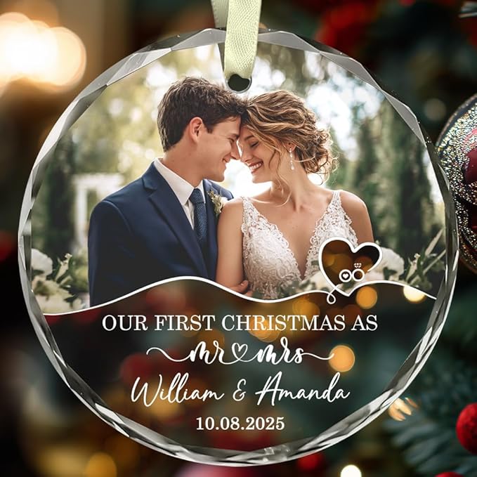 Personalized The Year We Became Mr & Mrs Christmas Ornament - Image 4