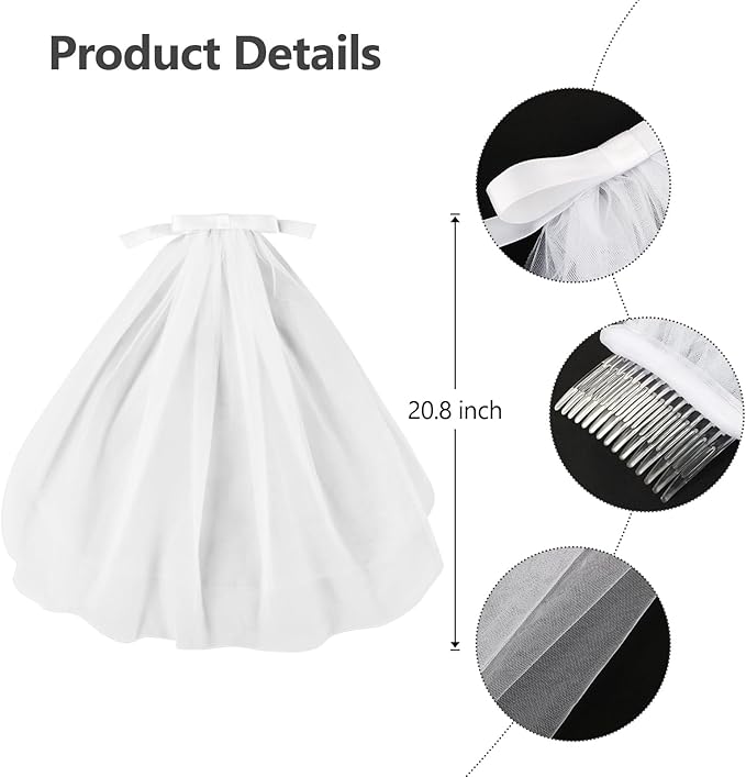 Bride Veil Bachelorette Party Accessories & Bride Sunglasses, Bridal Veils - Image 4