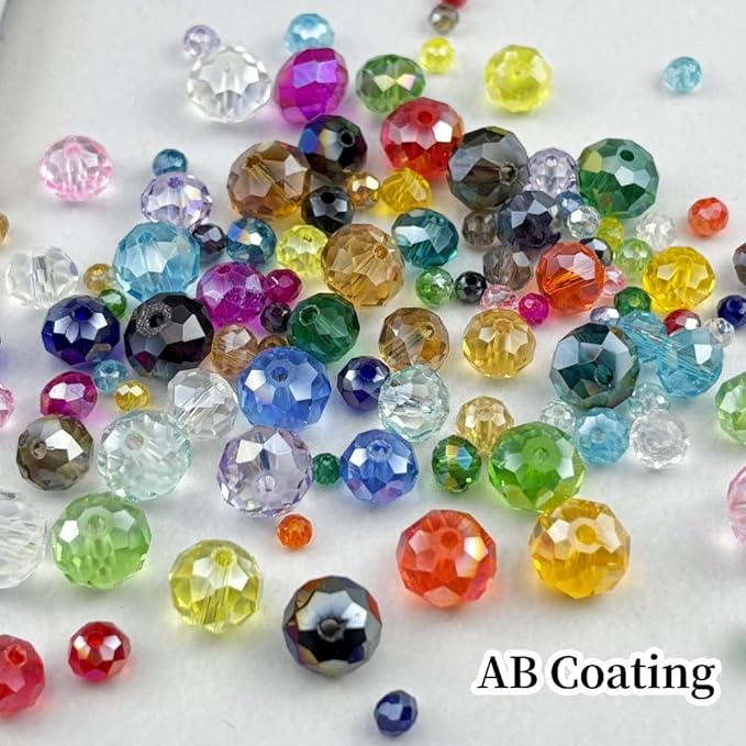 100pcs 8mm Crystal Glass Beads for Crafts Faceted Rondelle Glass Beads for - Image 4