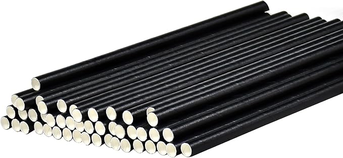 Disposable Black Paper Drinking Straws - Image 8