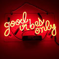 LiQi ™ ' GOOD VIBES ONLY' Real Glass Handmade Neon Wall Signs by +Liqi+neon+signs