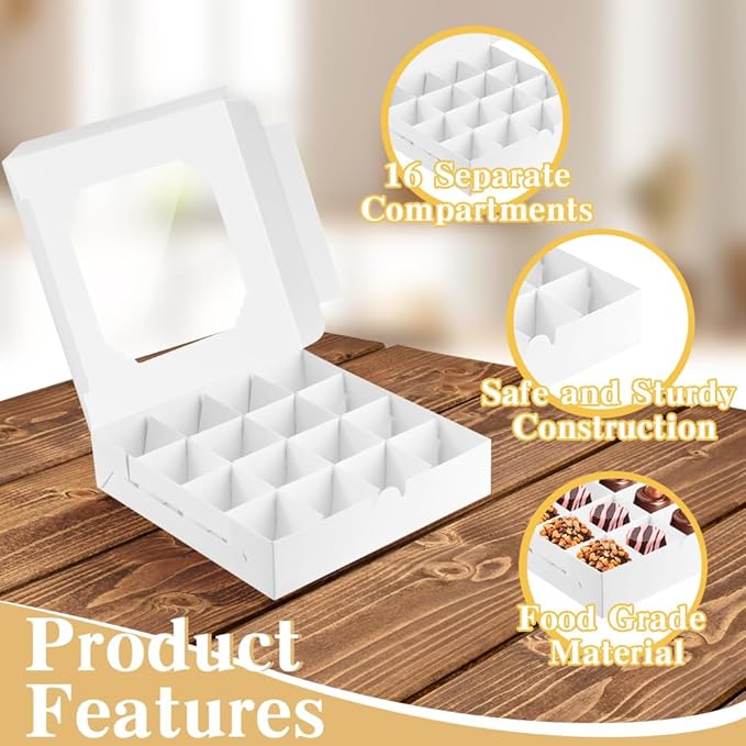 25 Pack White Bakery Boxes, Sweet Boxes - Image 3