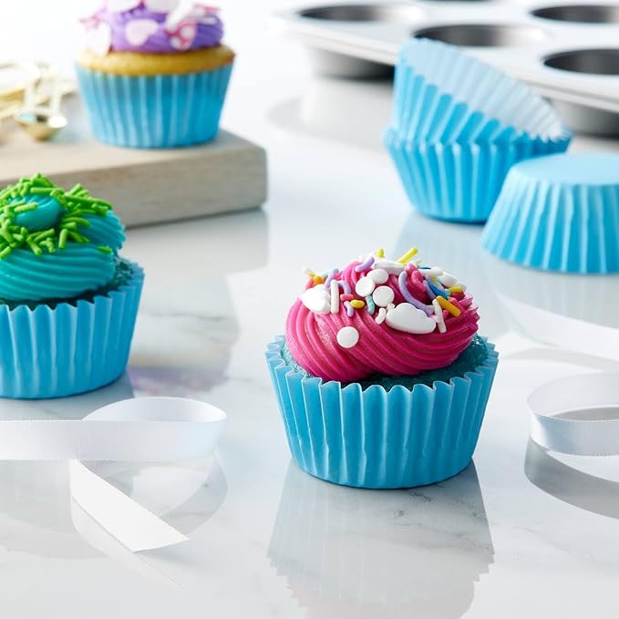 Caperci Grease-Resistant Standard Blue Cupcake Liners 150 Counts - Image 2