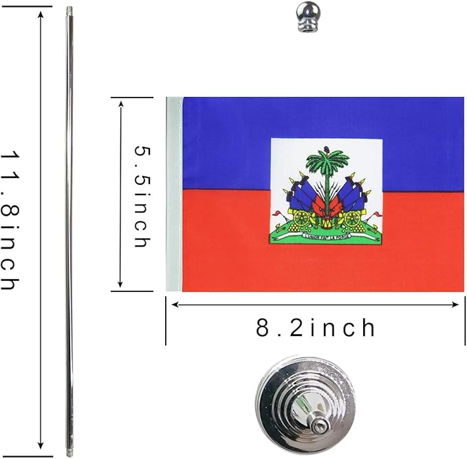 Haiti Haitian Flag Table Desk Flags, Office Flag, International World Country - Image 2