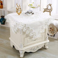 vctops Damask Lace Patchwork Tablecloth Luxury Square Small Table Cover Elegant by vctops
