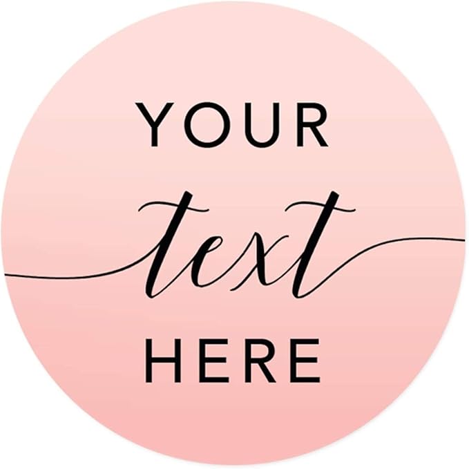 Andaz Press Personalized Blush Pink Rose Elegant Party Collection, Round Circle by AndazPress