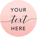 Andaz Press Personalized Blush Pink Rose Elegant Party Collection, Round Circle by AndazPress
