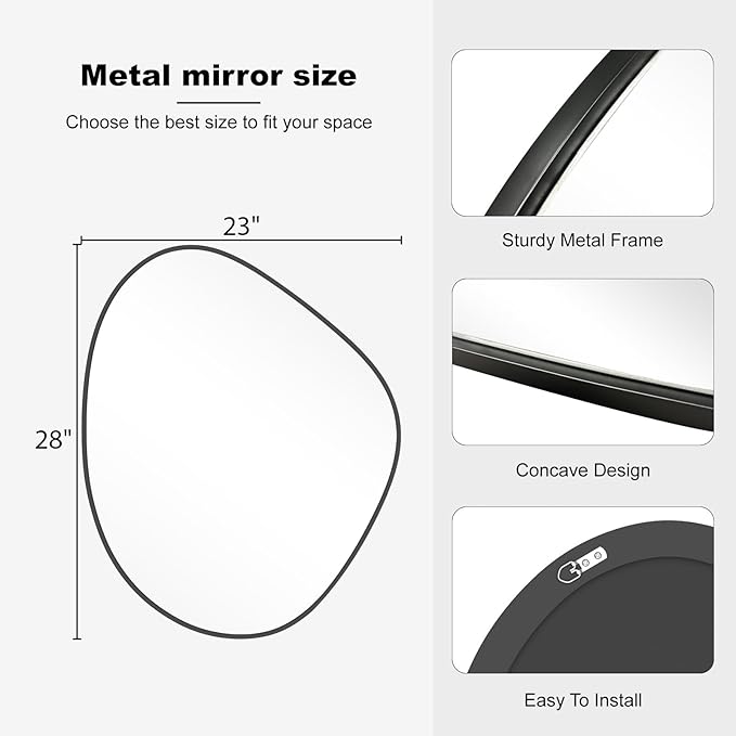 WallBeyond Asymmetrical Mirror, Irregular Wall Mirror - Image 6