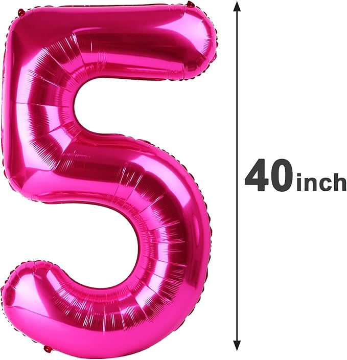 Hot Pink Number 15 Balloon 40 inch, Number 15 Birthday Balloon - Image 3