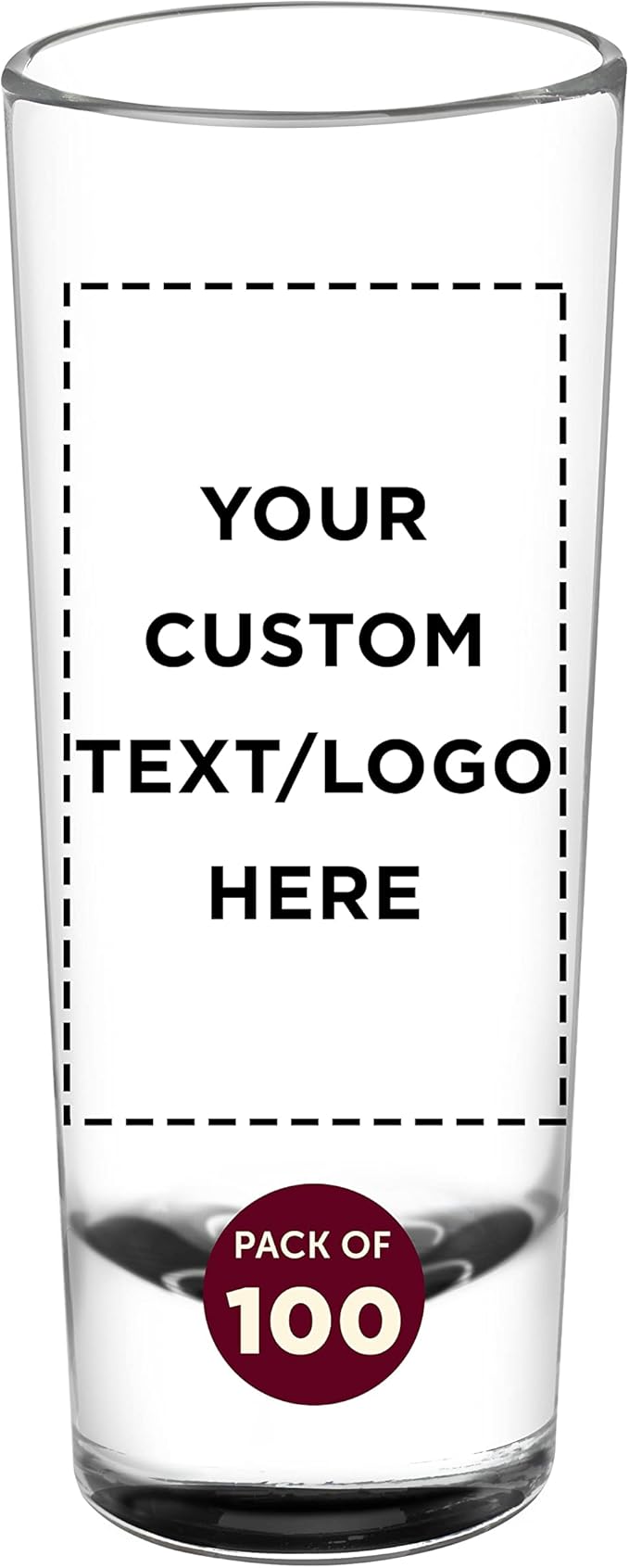 Custom Cordial Shooter Shot Glasses 2 oz. Set of 100, Personalized Bulk Pack by DISCOUNTPROMOS