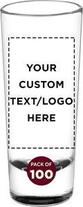 Custom Cordial Shooter Shot Glasses 2 oz. Set of 100, Personalized Bulk Pack by DISCOUNTPROMOS