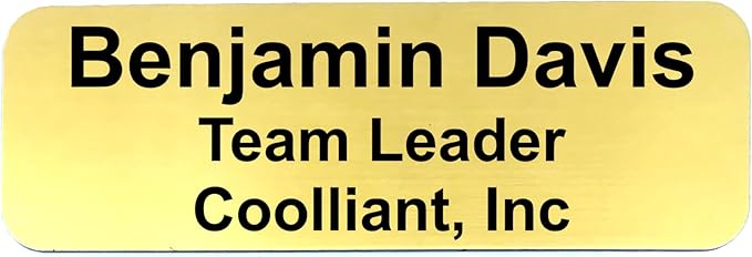 Custom Laser Engraved Name Tag Badges by COOLLIANT