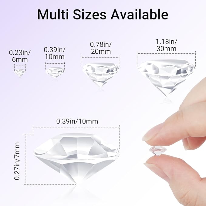 SUREAM 2000PCS Acrylic Ice Rocks - 10mm/0.39Inch - Image 2